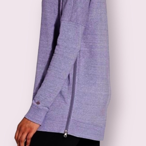 CALIA By Carrie Underwood Womens Rayon Cotton Gray Side Zip Detail Sweatshirt XS - Picture 2 of 11